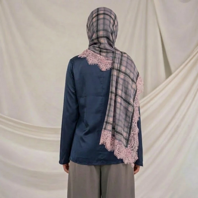 Printed Lace Modal Hijab